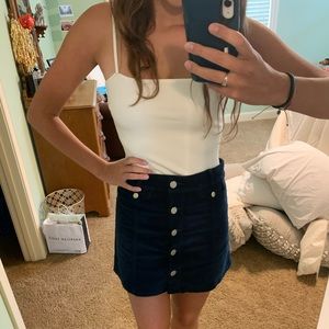 Blue button up skirt